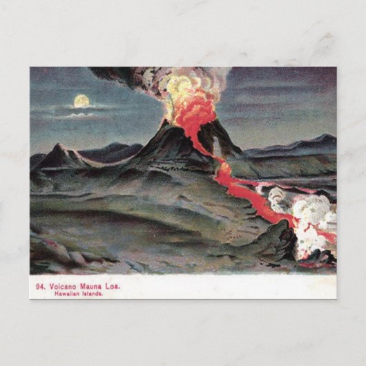 Old Postcard - Mauna Loa, Hawaiianische Inseln Postkarte (Vorderseite)