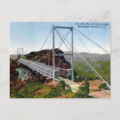 Old Postcard - Mile High Swinging Bridge, NC, USA Postkarte (Vorderseite)