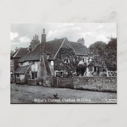 Old Postcard - Milton's Hütte, Chalfont St Giles Postkarte (Vorderseite)
