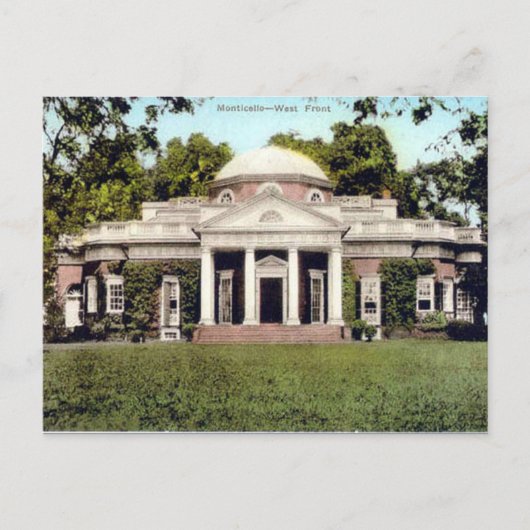 Old Postcard - Monticello, Virginia, USA Postkarte (Vorderseite)