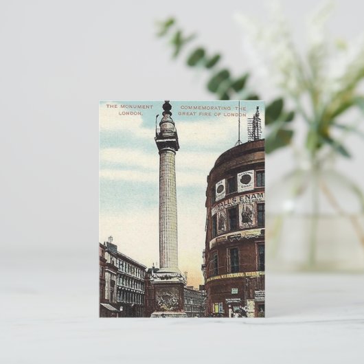 Old Postcard - Monument, City of London Postkarte (Stehend Vorderseite)