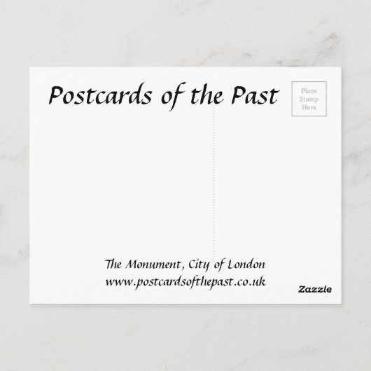 Old Postcard - Monument, City of London Postkarte (Rückseite)