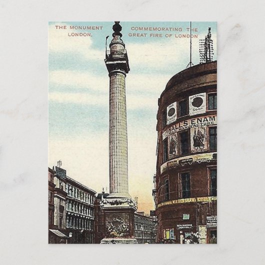 Old Postcard - Monument, City of London Postkarte (Vorderseite)