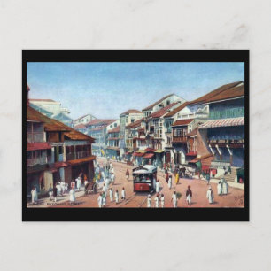 Old Postcard - Mumbai, Pydownie Street Postkarte