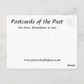 Old Postcard - New Street, Birmingham Postkarte (Rückseite)