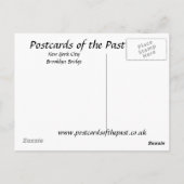 Old Postcard, New York City, Brooklyn Bridge Postc Postkarte (Rückseite)