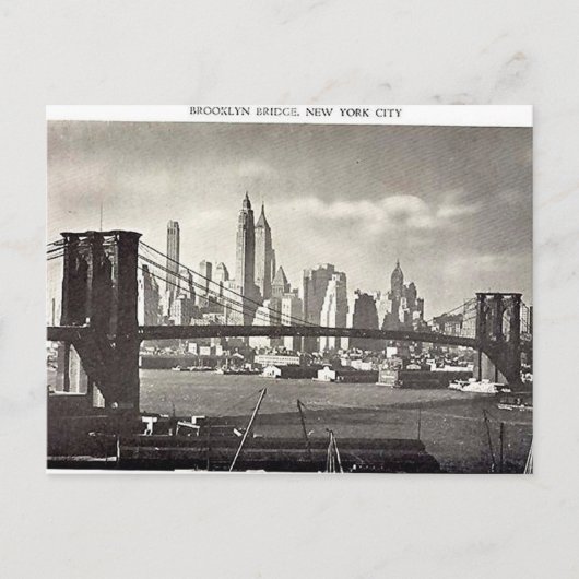 Old Postcard, New York City, Brooklyn Bridge Postc Postkarte (Vorderseite)