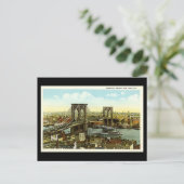 Old Postcard - New York City, Brooklyn Bridge Postkarte (Stehend Vorderseite)