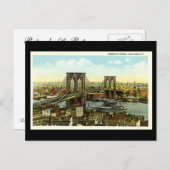Old Postcard - New York City, Brooklyn Bridge Postkarte (Vorne/Hinten)