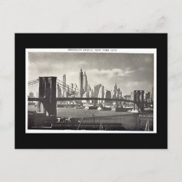Old Postcard, New York City, Brooklyn Bridge Postkarte