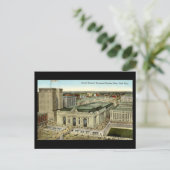 Old Postcard, New York City, Grand Central Station Postkarte (Stehend Vorderseite)