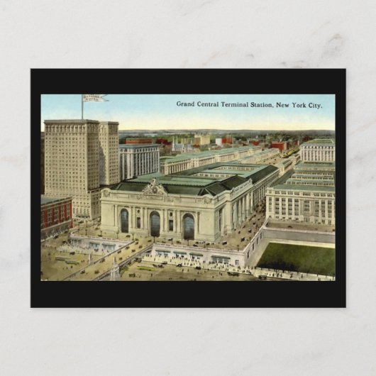 Old Postcard, New York City, Grand Central Station Postkarte (Vorderseite)