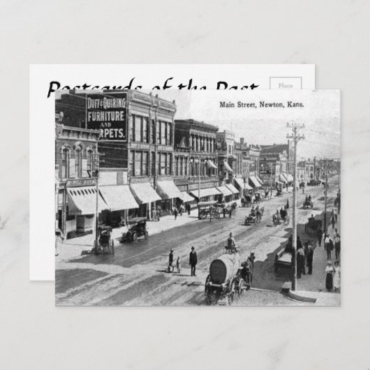 Old Postcard - Newton, Kansas Postkarte (Vorne/Hinten)
