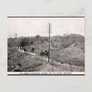 Old Postcard - North Cotswolds Hunt, Broadway Postkarte