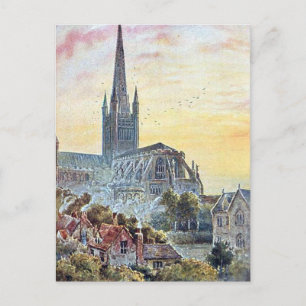 Old Postcard - Norwich Cathedral, Norfolk Postkarte