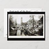 Old Postcard - Old Canal, Utrecht, Niederlande Postkarte (Vorne/Hinten)