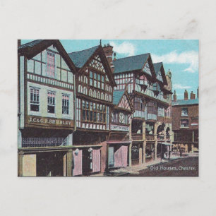 Old Postcard - Old Houses, Chester, England Postkarte