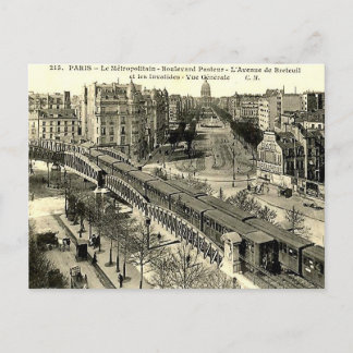 Old Postcard - Paris Metro Postkarte