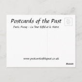 Old Postcard - Paris, Passy - Tour Eiffel Postkarte (Rückseite)