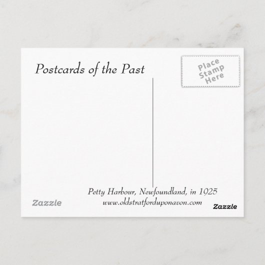 Old Postcard - Petty Harbour, Neufundland Postkarte (Rückseite)