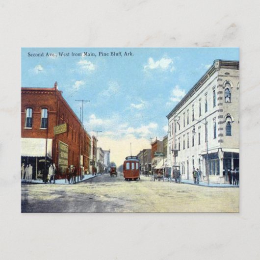 Old Postcard - Pine Bluff, Arkansas, USA. Postkarte (Vorderseite)