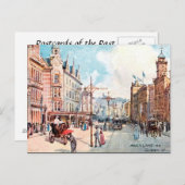 Old Postcard - Queen Street, Auckland, Neuseeland Postkarte (Vorne/Hinten)