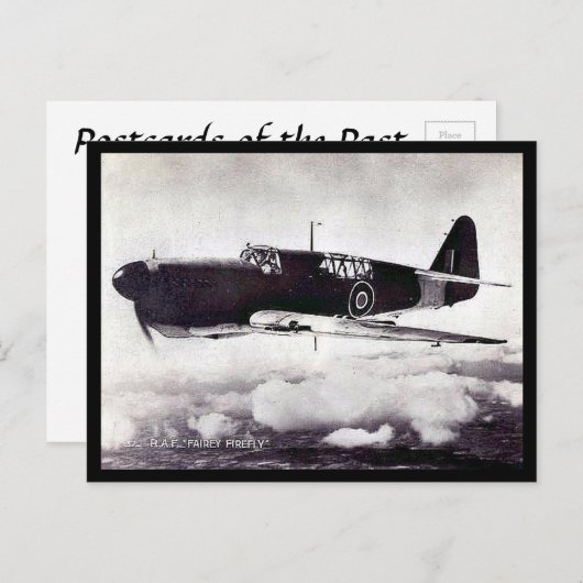 Old Postcard - RAF Fairey Firefly Postkarte (Vorne/Hinten)