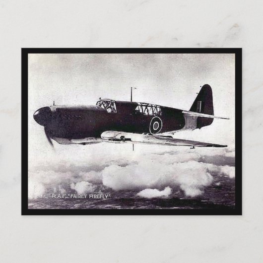 Old Postcard - RAF Fairey Firefly Postkarte (Vorderseite)