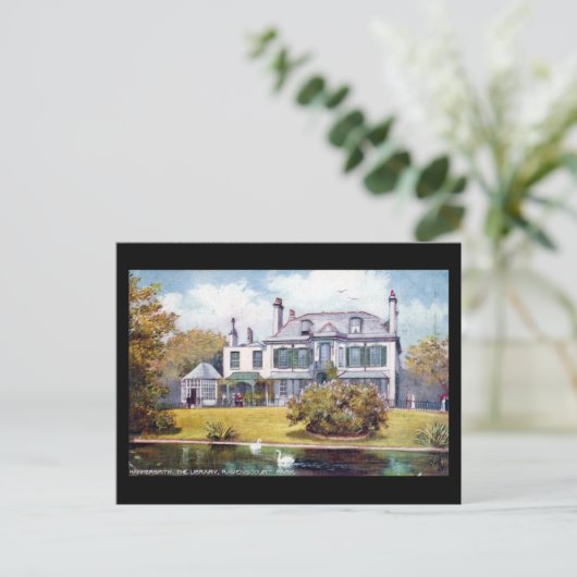 Old Postcard - Ravenscourt Park Library, Hammersmi Postkarte (Stehend Vorderseite)