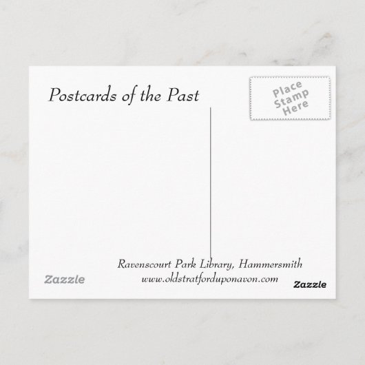 Old Postcard - Ravenscourt Park Library, Hammersmi Postkarte (Rückseite)