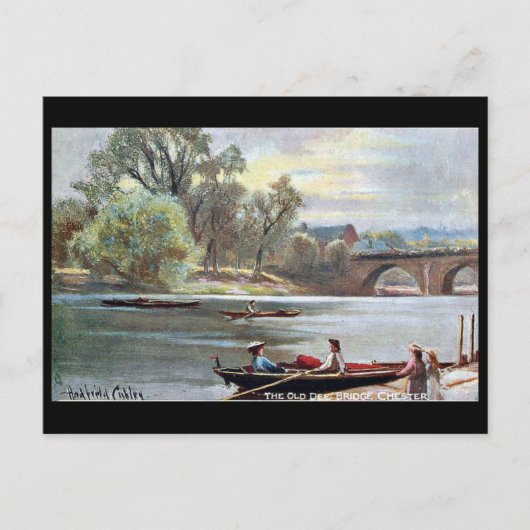 Old Postcard - River Dee, Chester, England Postkarte (Vorderseite)