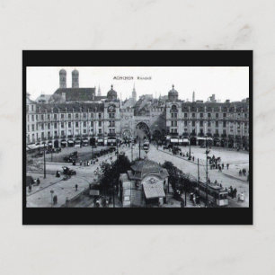 Old Postcard - Rondell, München, Deutschland Postkarte