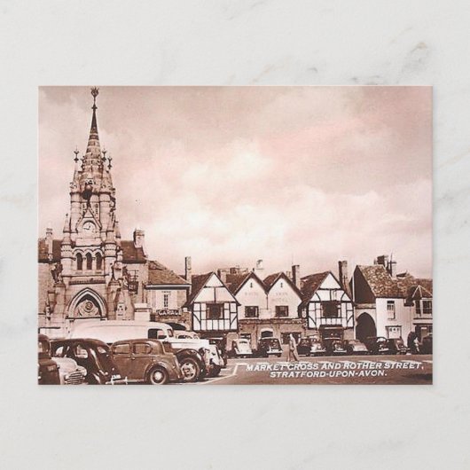 Old Postcard - Rother St, Stratford-upon-Avon Postkarte (Vorderseite)
