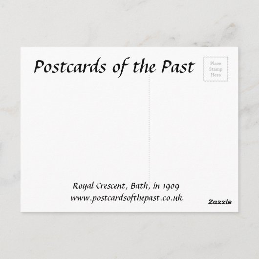 Old Postcard - Royal Crescent, Bath, Somerset Postkarte (Rückseite)