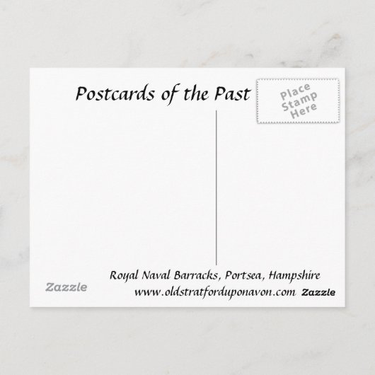 Old Postcard - Royal Naval Barracks, Portsea Postkarte (Rückseite)