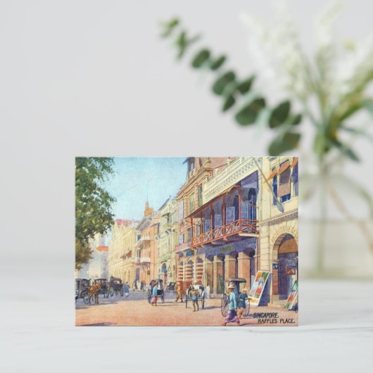 Old Postcard - Singapur Postkarte (Stehend Vorderseite)