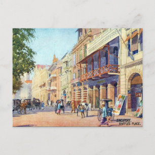 Old Postcard - Singapur Postkarte