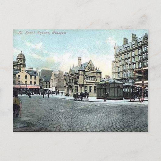 Old Postcard - St Enoch Square, Glasgow Postkarte (Vorderseite)