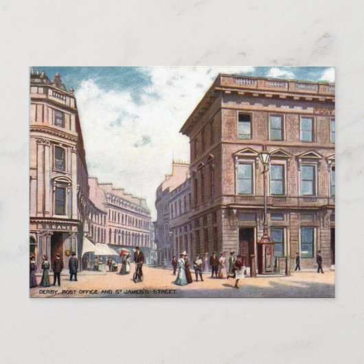 Old Postcard - St. James's St, Derby Postkarte (Vorderseite)