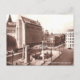 Old Postcard - St Peter's Square, Manchester Postkarte