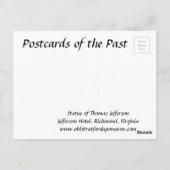 Old Postcard - Statue von Thomas Jefferson Postkarte (Rückseite)