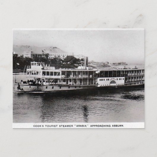 Old Postcard - Steamer in Aswan, Ägypten Postkarte (Vorderseite)