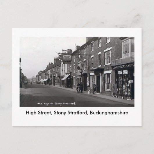 Old Postcard, Stony Stratford High Street Postkarte (Vorderseite)