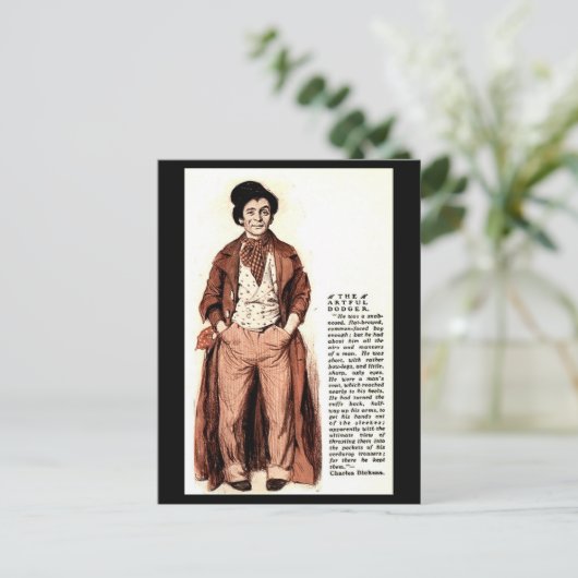 Old Postcard - The Arful Dodger - Oliver Drehung Postkarte (Stehend Vorderseite)