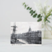 Old Postcard - The Custom House, Dublin Postkarte (Stehend Vorderseite)