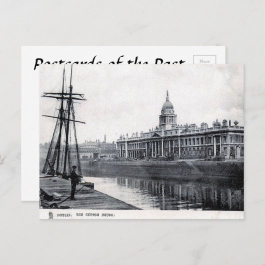 Old Postcard - The Custom House, Dublin Postkarte (Vorne/Hinten)