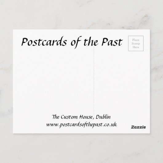 Old Postcard - The Custom House, Dublin Postkarte (Rückseite)