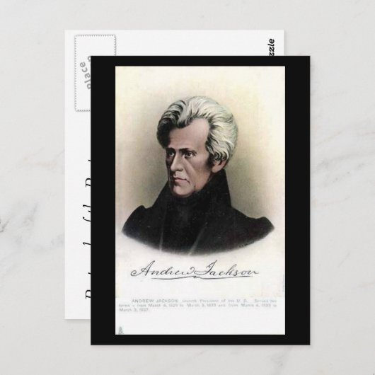 Old Postcard - US-Präsident Andrew Jackson Postkarte (Vorne/Hinten)
