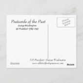 Old Postcard - US-Präsident George Washington Postkarte (Rückseite)