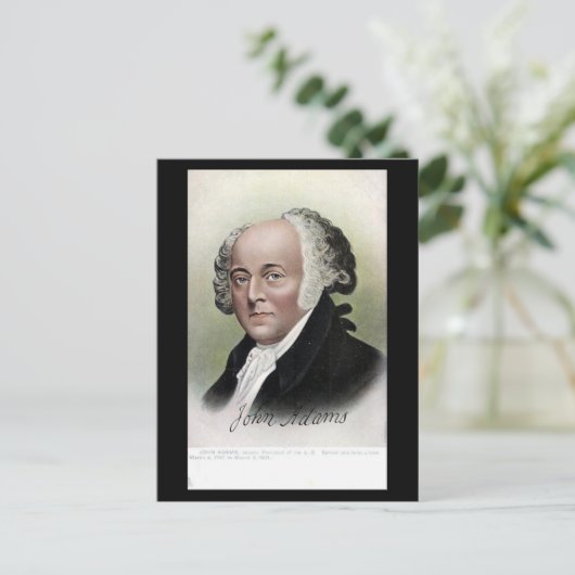 Old Postcard - US-Präsident John Adams Postkarte (Stehend Vorderseite)